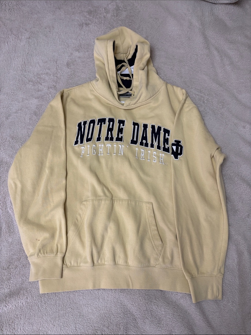 Notre Dame Fightin' Irish Pullover Hoodie - Cream